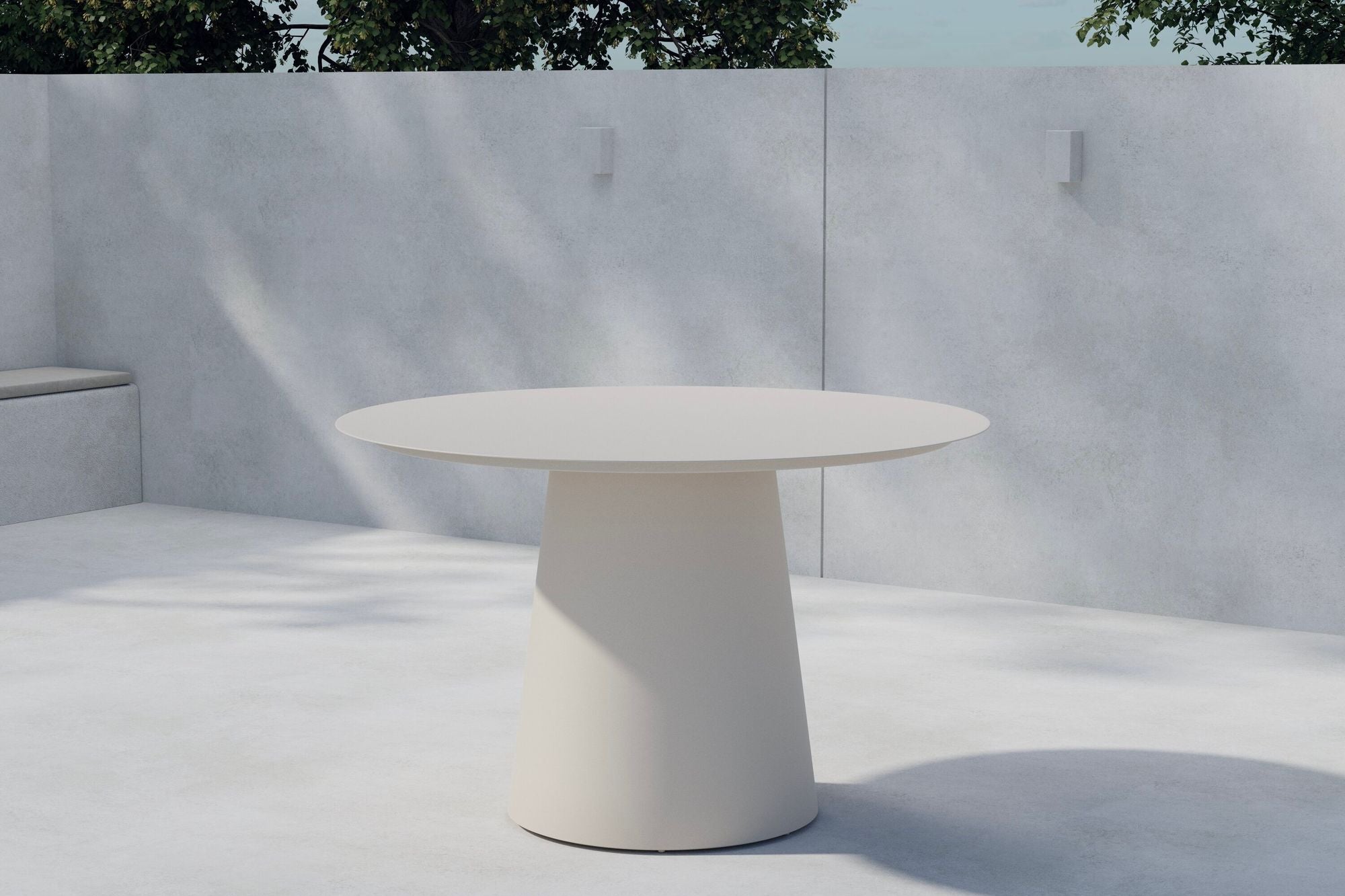 Venture Home Lanzo spisebord ø120 - Beige Aluminium
