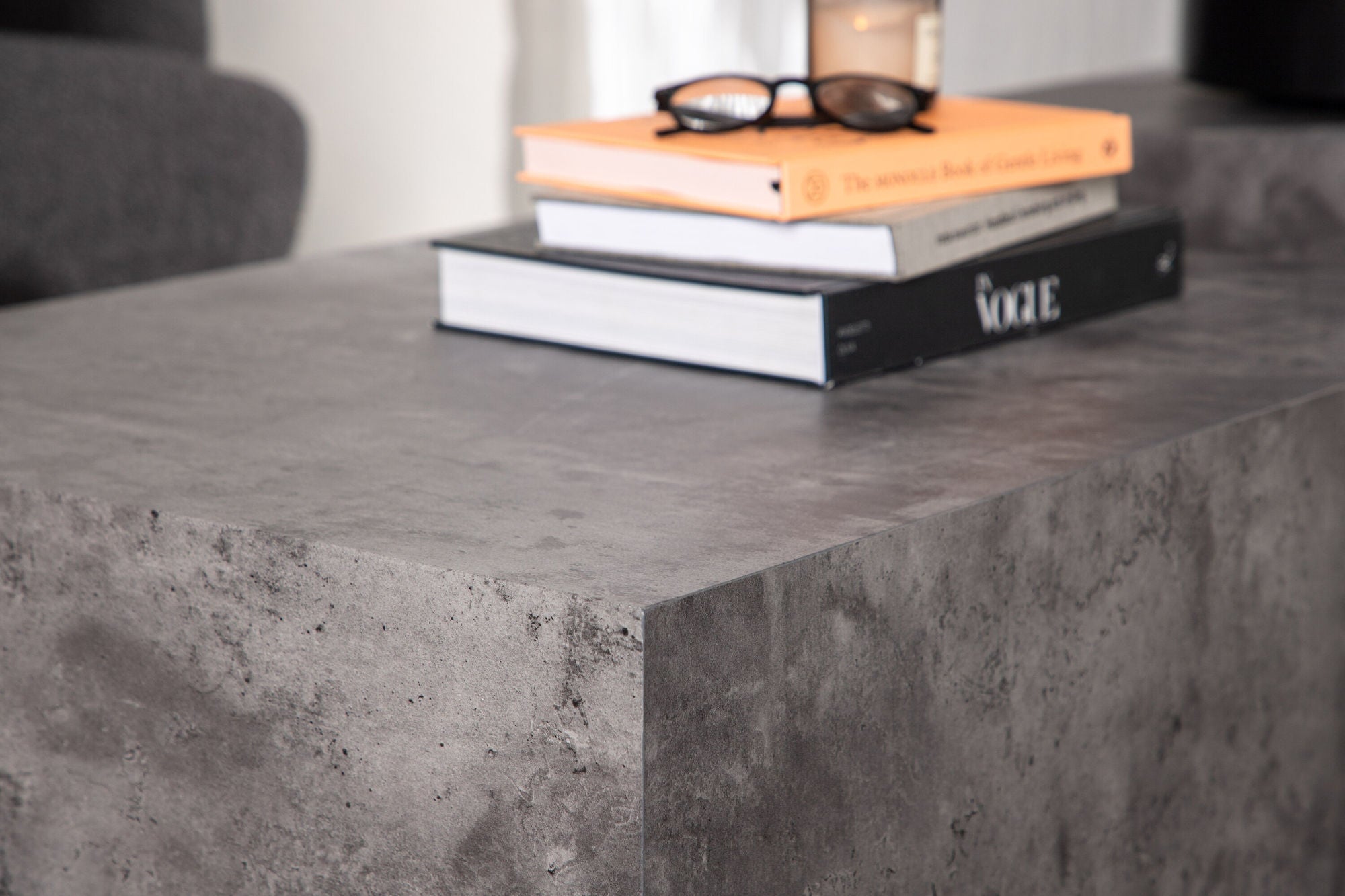 Venture Home York High Sofa bord - Grey / Marble look MDF +York Low Sofa bord - Grey / Marble look MDF _1