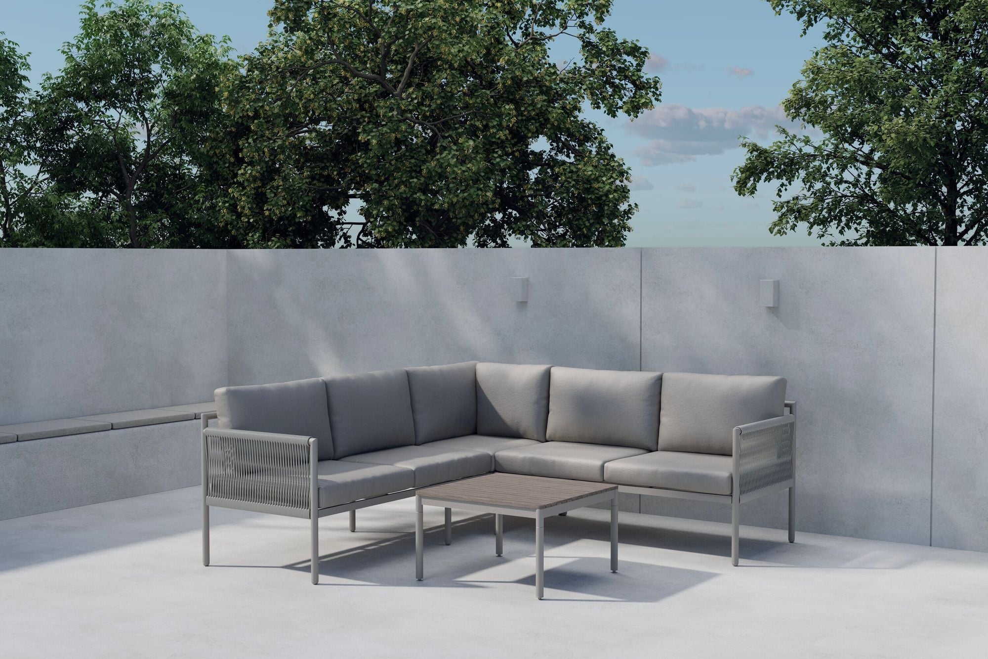 Venture Home Kos hjørne Sofa Set - Beige / Beige Polywood