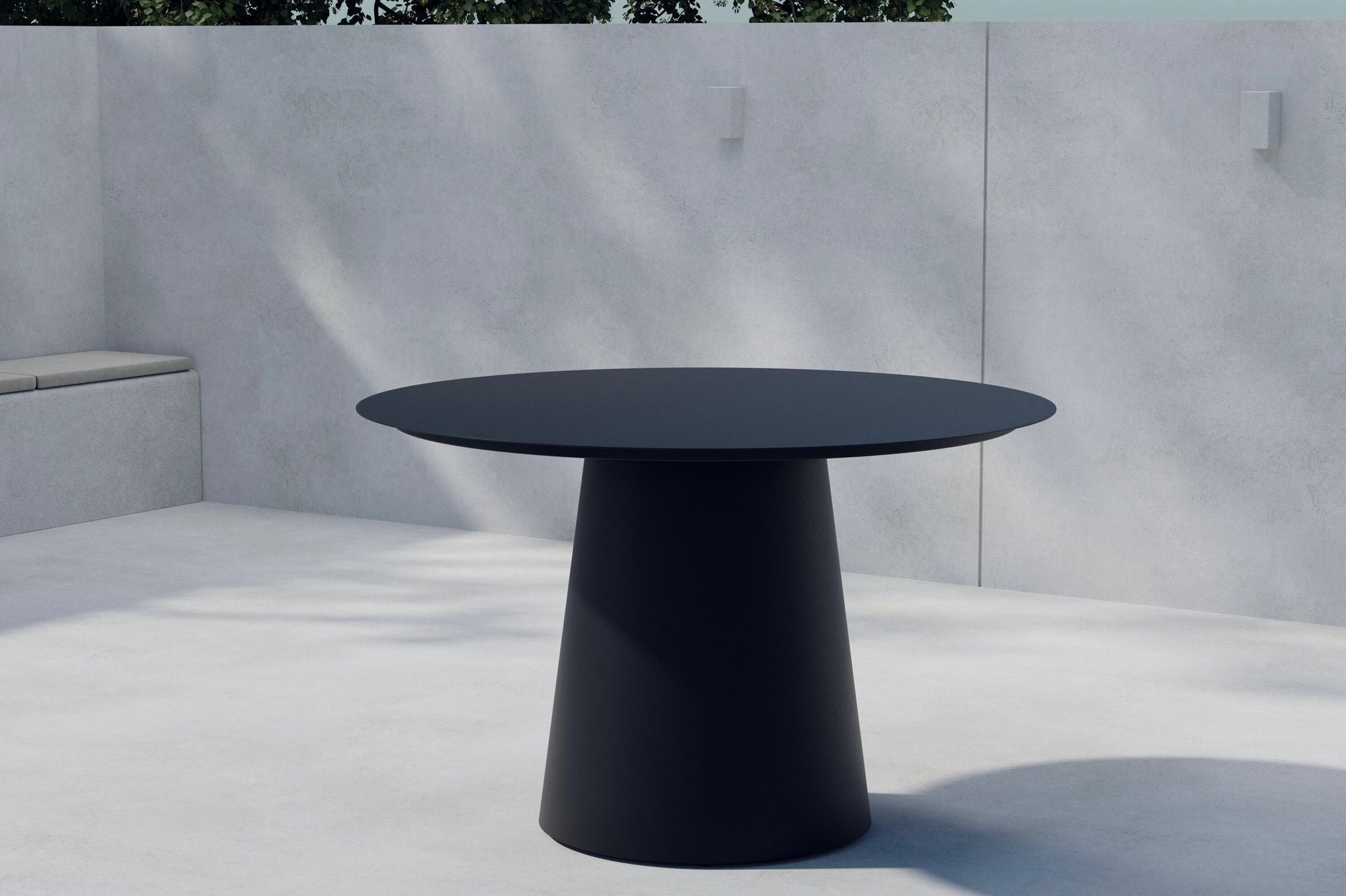 Venture Home Lanzo spisebord ø120 - Black Aluminium