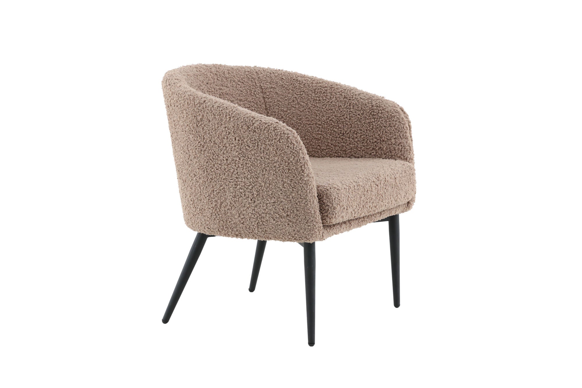 Venture Home Fluffy Single Sofa - Black / Brown Teddy