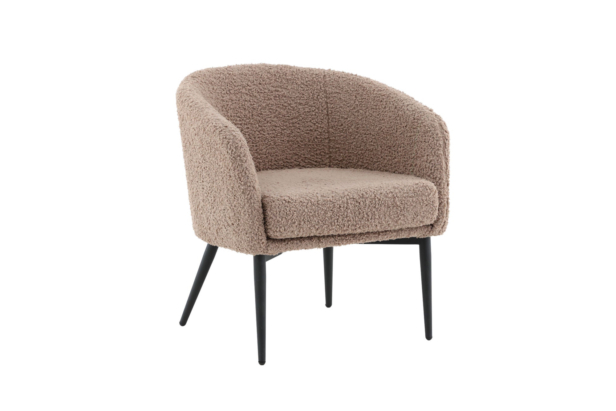 Venture Home Fluffy Single Sofa - Black / Brown Teddy