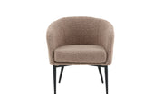 Venture Home Fluffy Single Sofa - Black / Brown Teddy