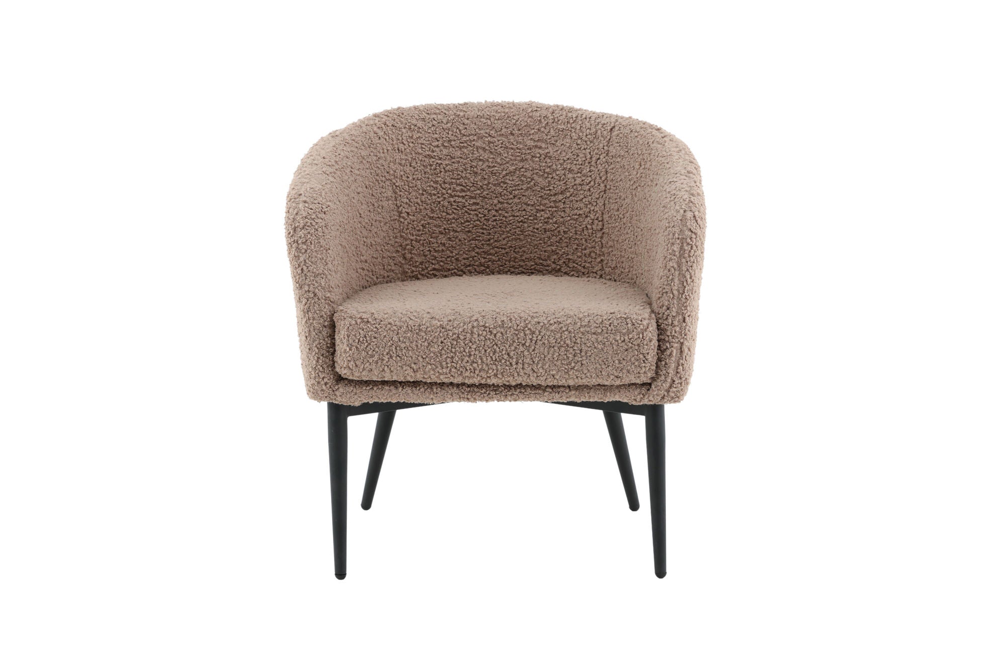 Venture Home Fluffy Single Sofa - Black / Brown Teddy