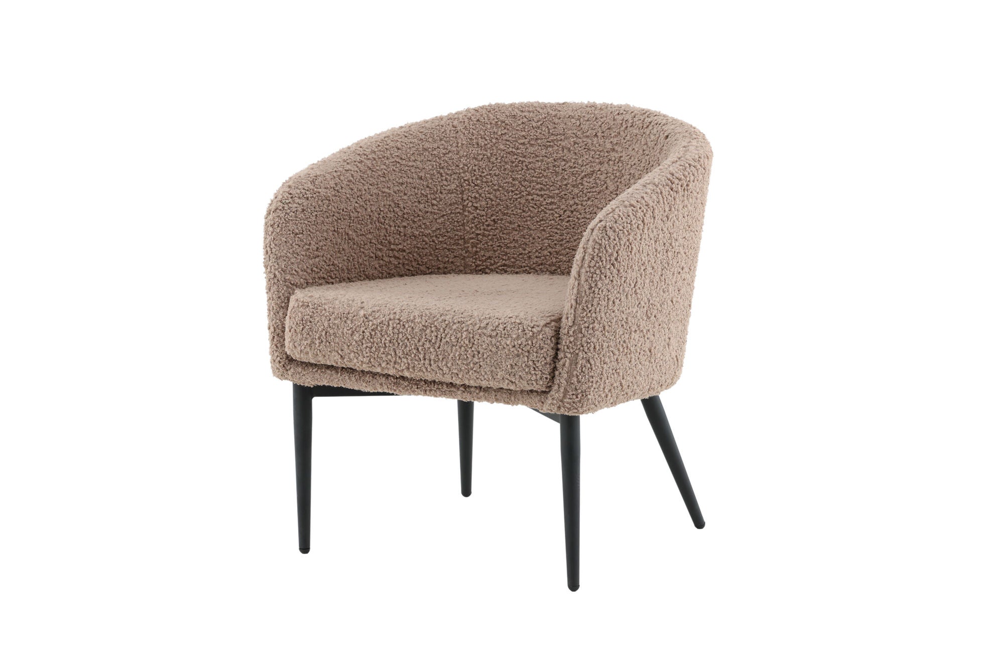 Venture Home Fluffy Single Sofa - Black / Brown Teddy