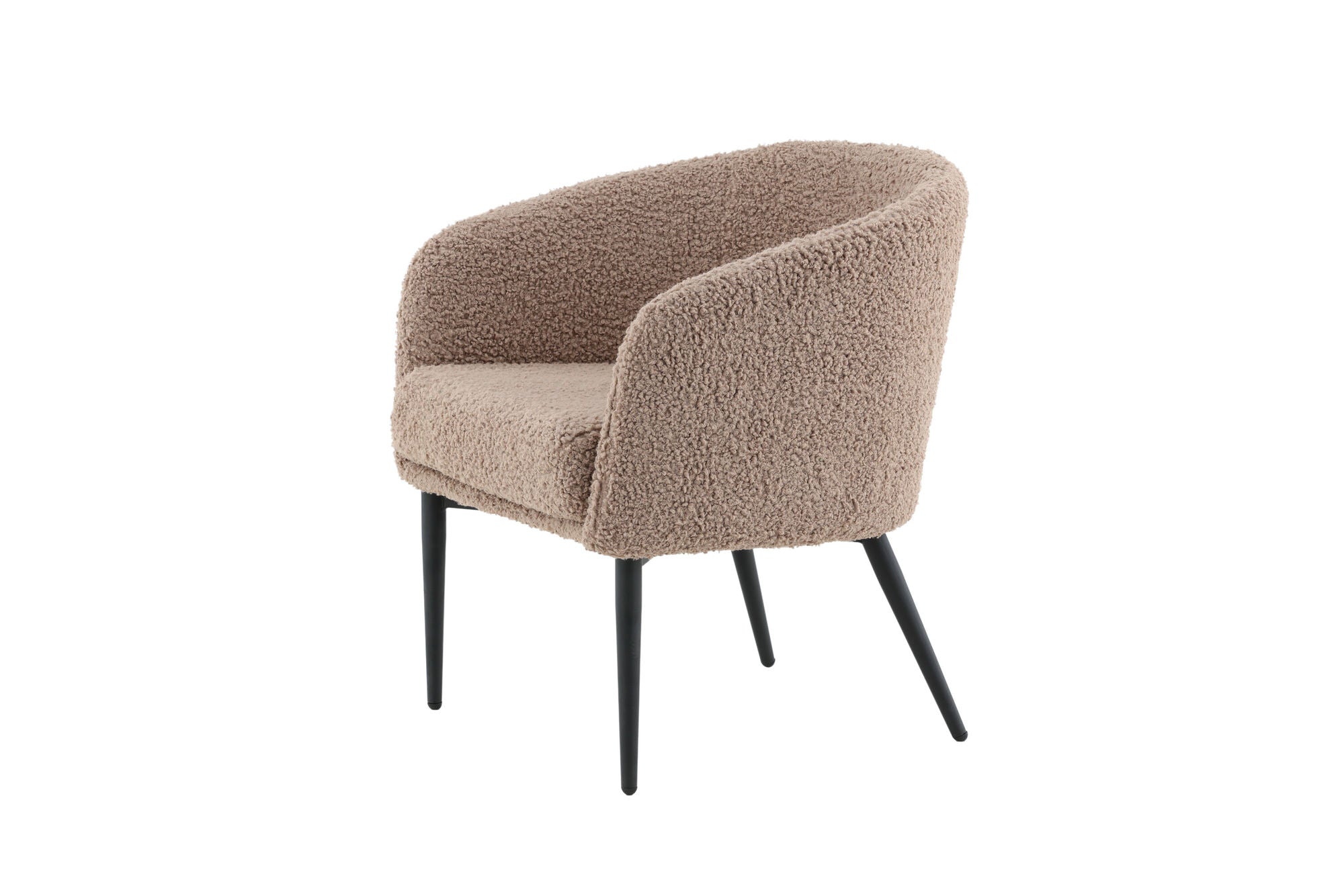 Venture Home Fluffy Single Sofa - Black / Brown Teddy