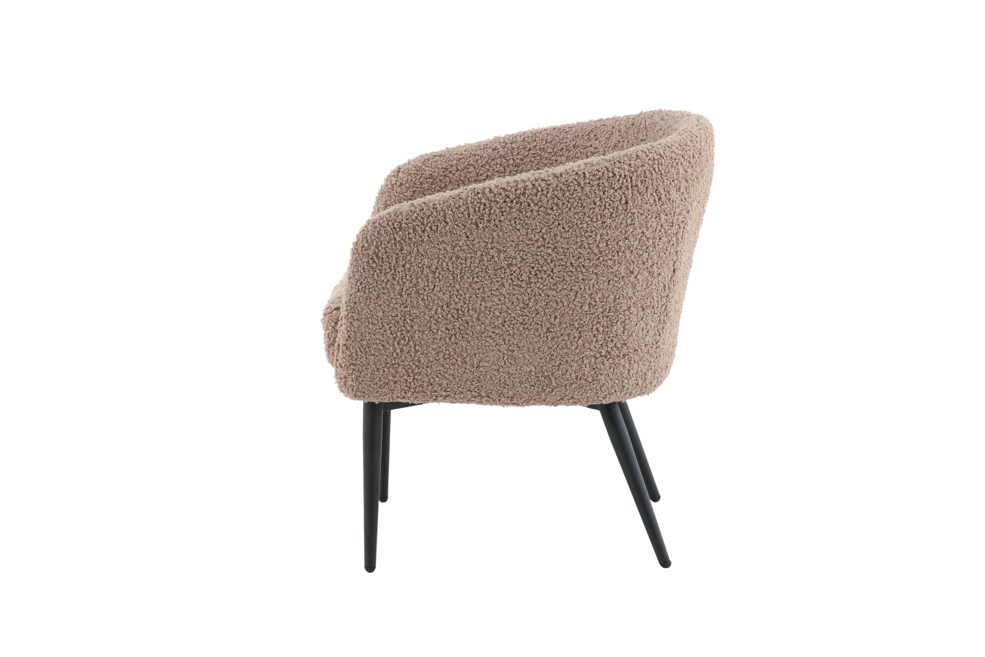 Venture Home Fluffy Single Sofa - Black / Brown Teddy