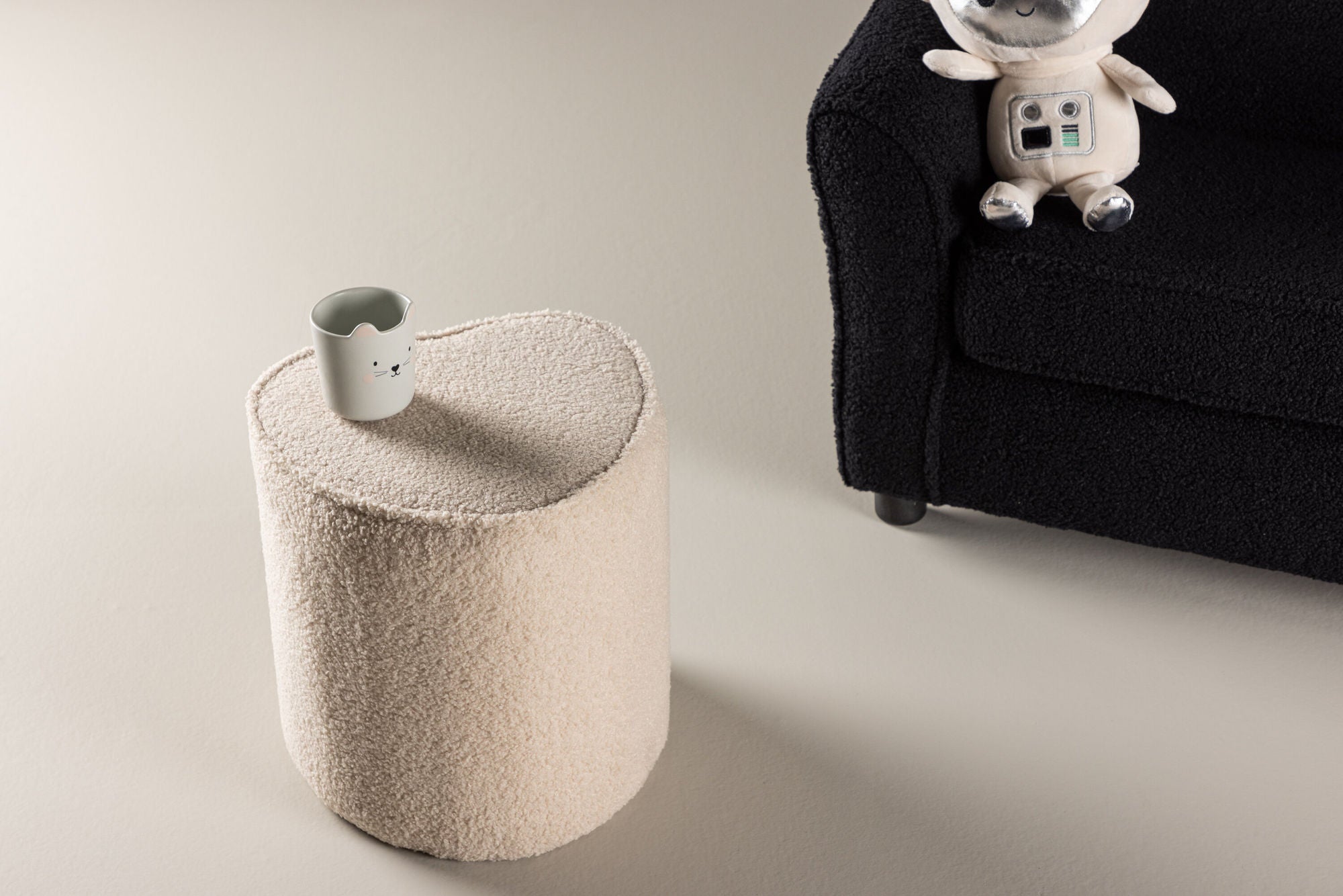 Venture Home Heart Kids Pouf Pouf - Beige / Teddy FSC 100%