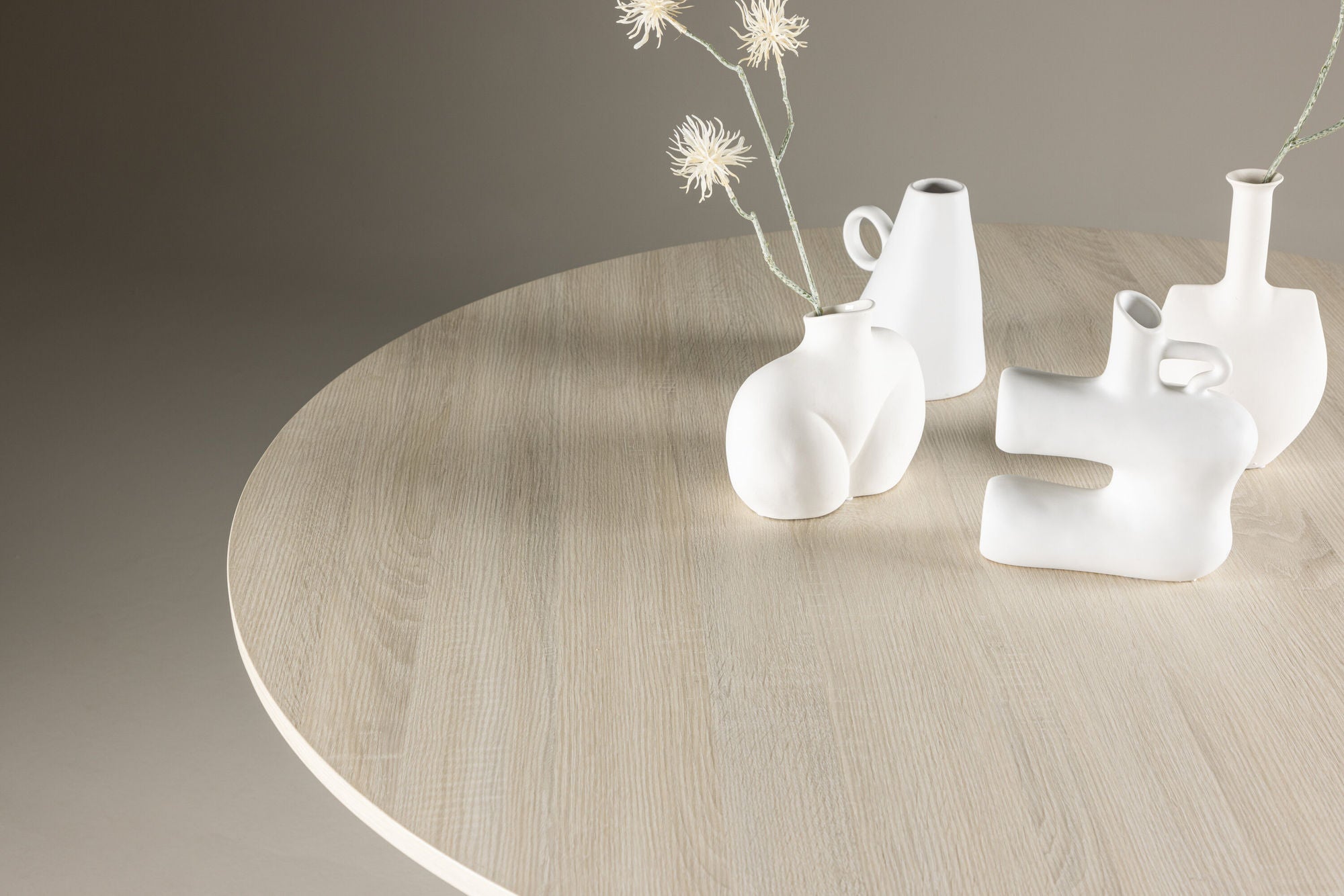 Venture Home Lanzo spisebord ⌀120 - Whitewash /