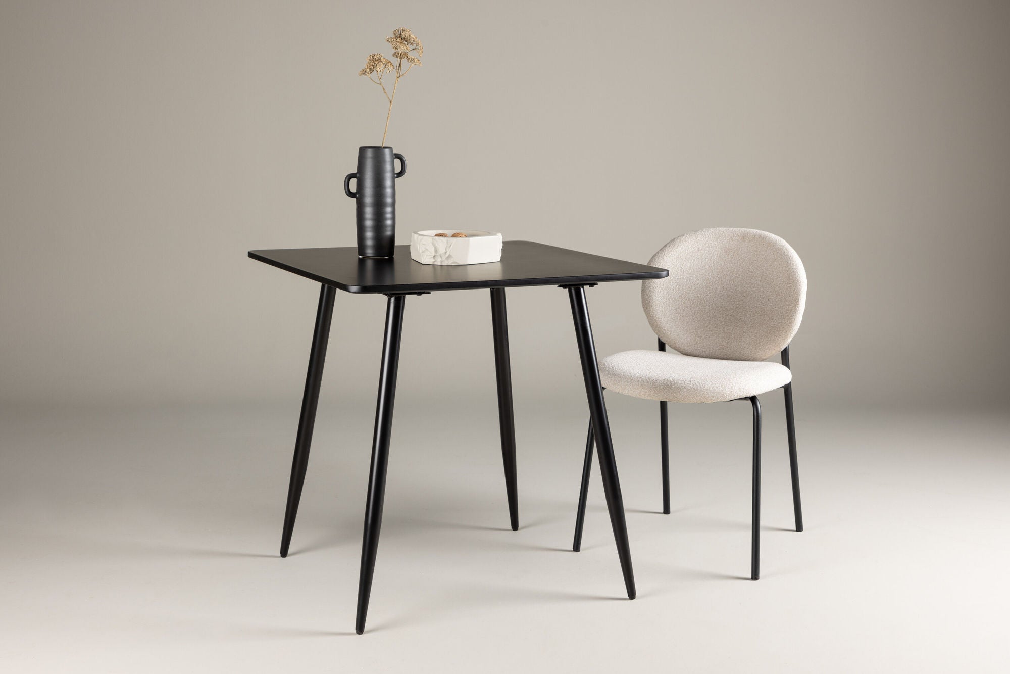 Venture Home Polar spisebord 75x75 cm - Black / Black