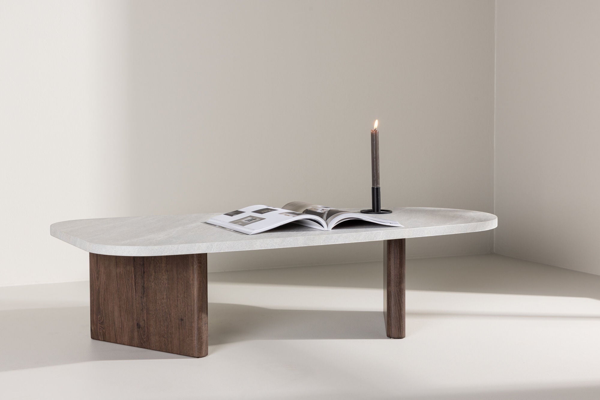 Venture Home Grönvik Sofa bord 130x65 cm - Mocca / Concretelook /
