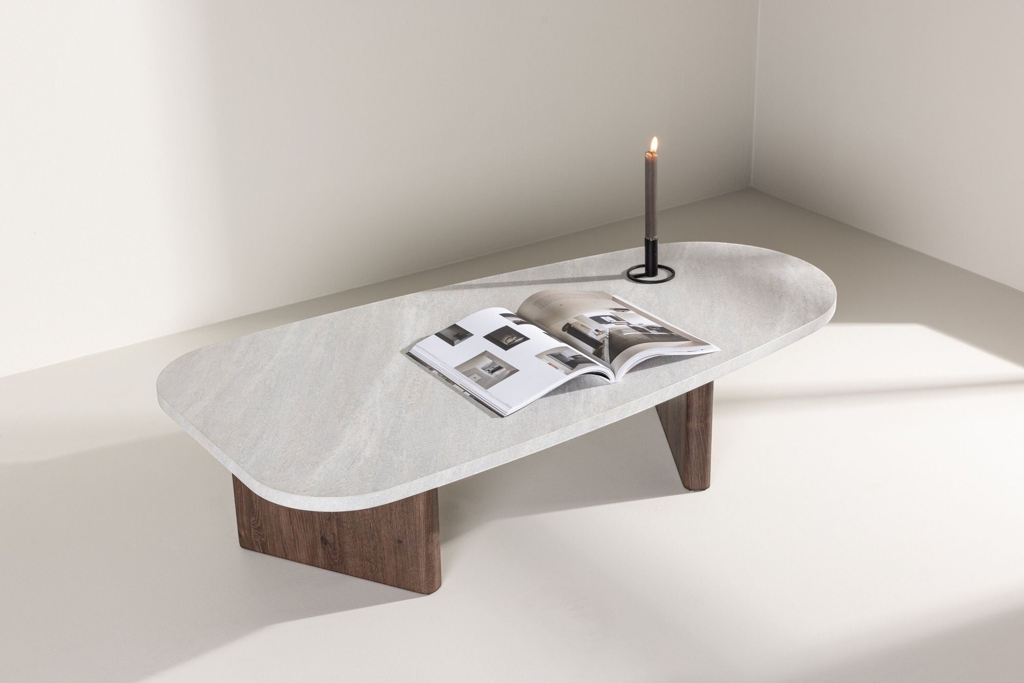 Venture Home Grönvik Sofa bord 130x65 cm - Mocca / Concretelook /