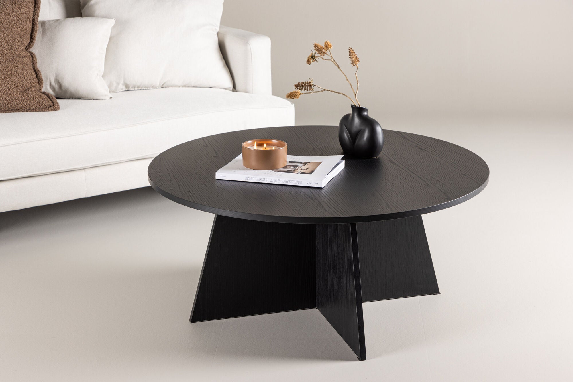 Venture Home Bootcut Sofa bord φ100 - Black /