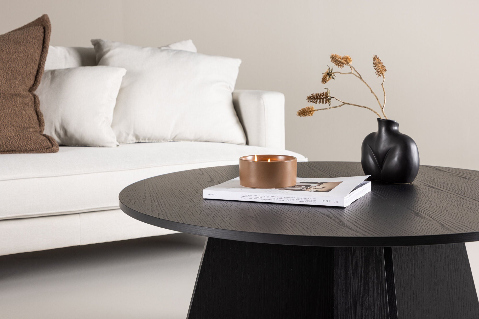 Venture Home Bootcut Sofa bord φ100 - Black /