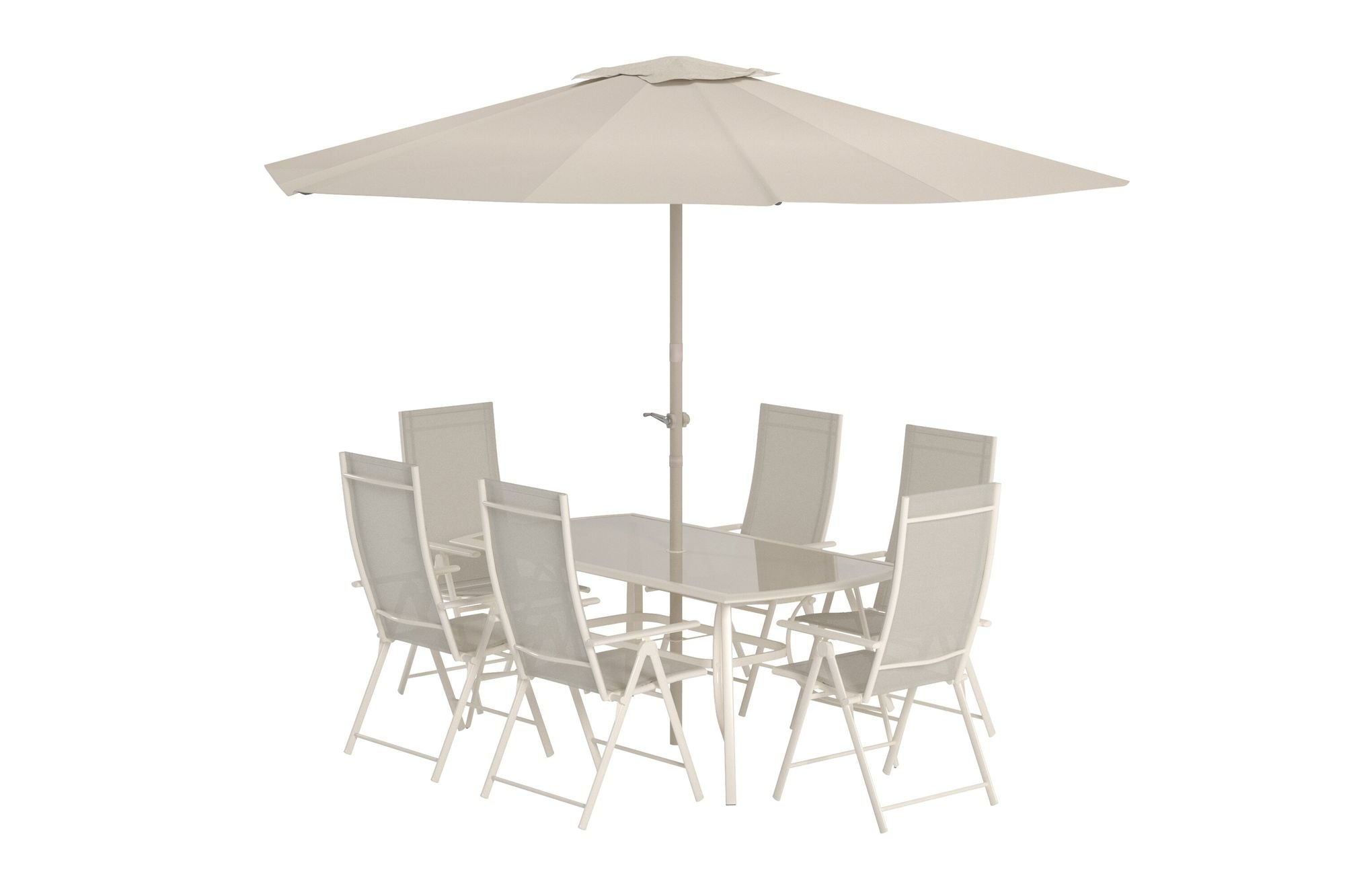 Venture Home Brekki Dining Set inc. Umbrella - Beige / Beige