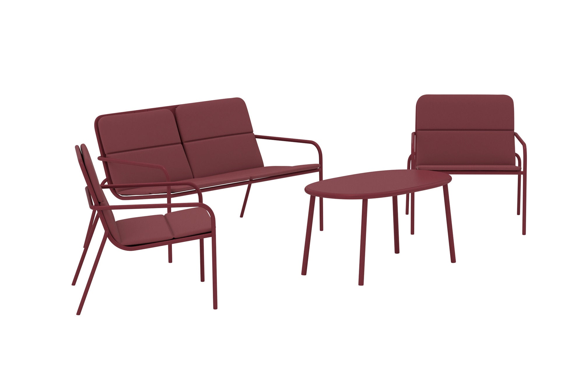 Venture Home Fourni Sofa Set - Burgundy
