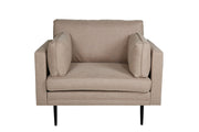 Venture Home Boom Single Sofa - Black / Brown Fabric