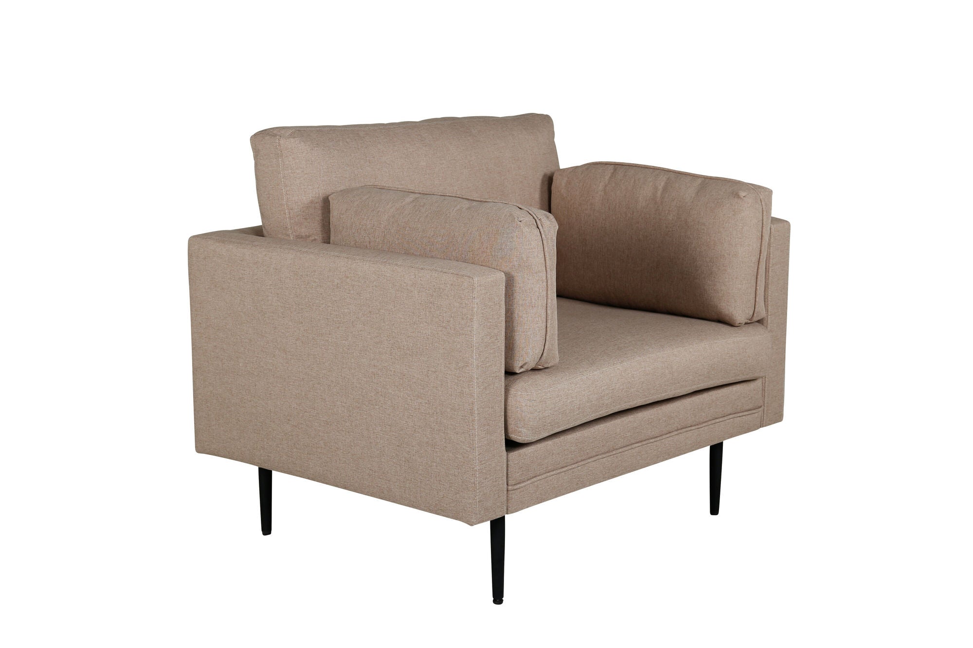 Venture Home Boom Single Sofa - Black / Brown Fabric