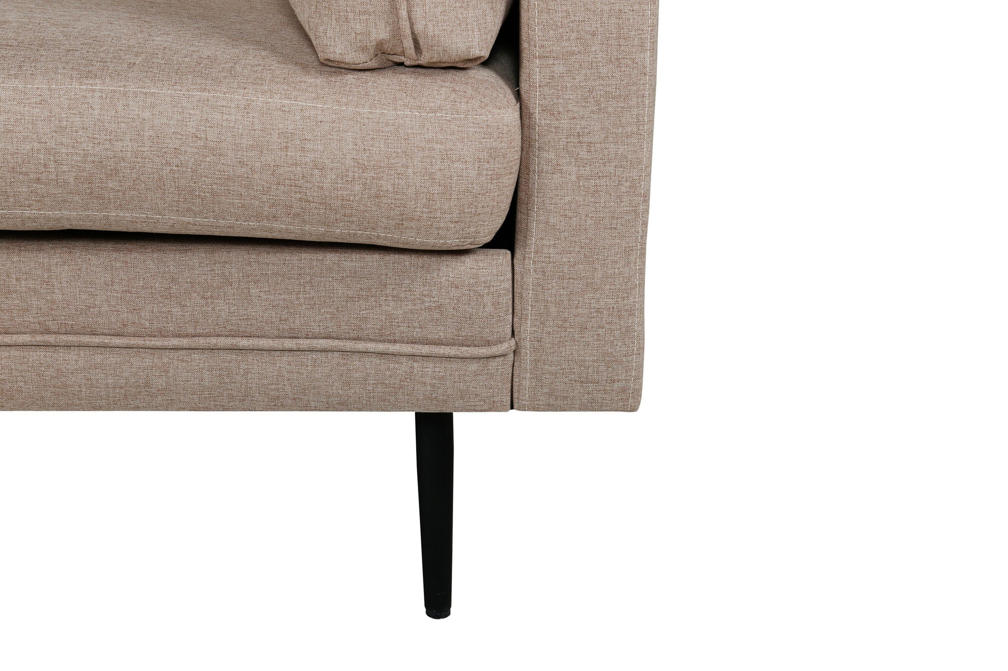 Venture Home Boom Single Sofa - Black / Brown Fabric