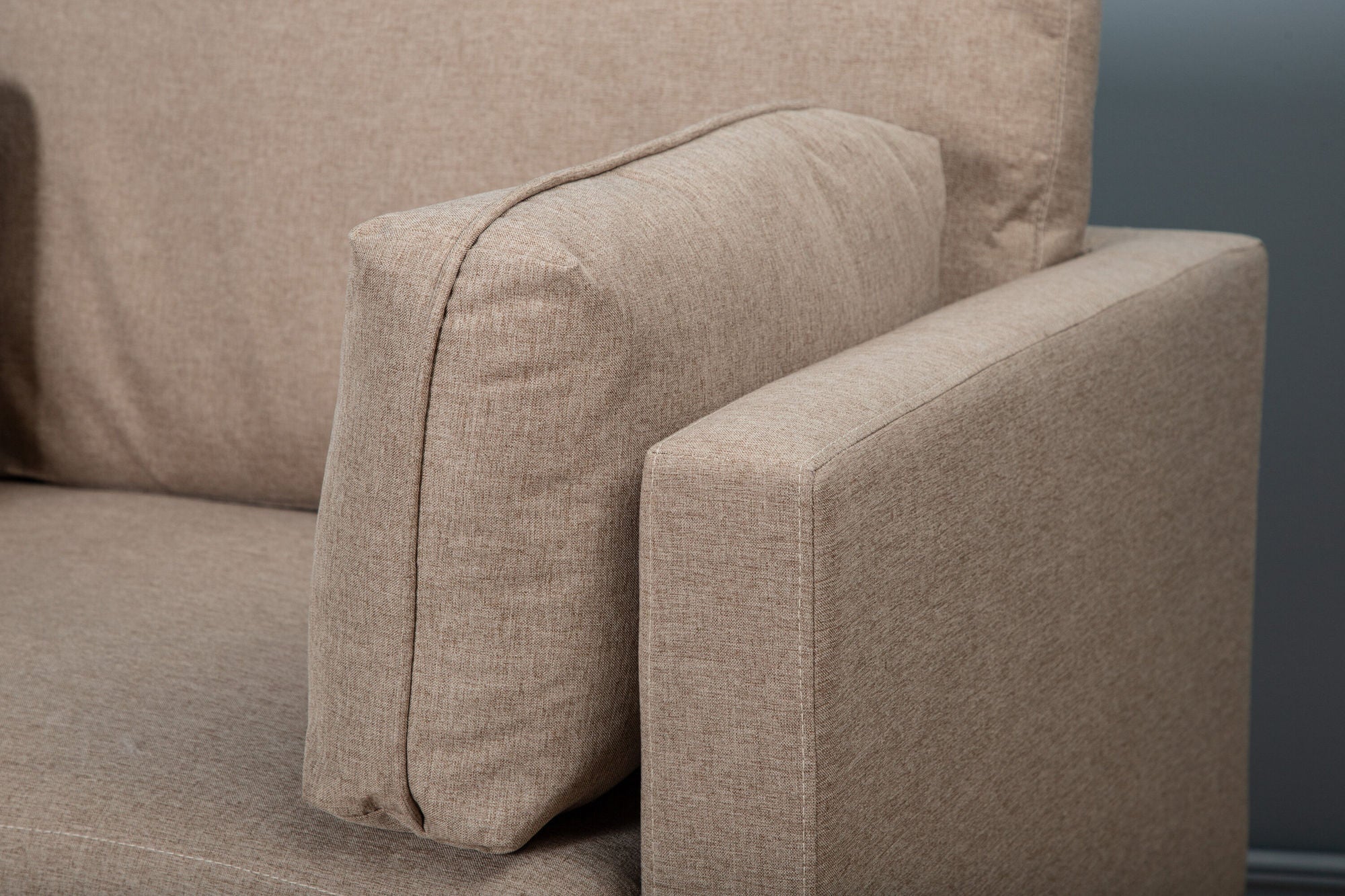 Venture Home Boom Single Sofa - Black / Brown Fabric