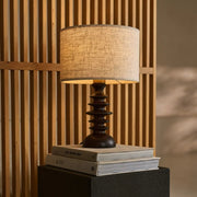 Bodhi mørkebrun træ bordlampe