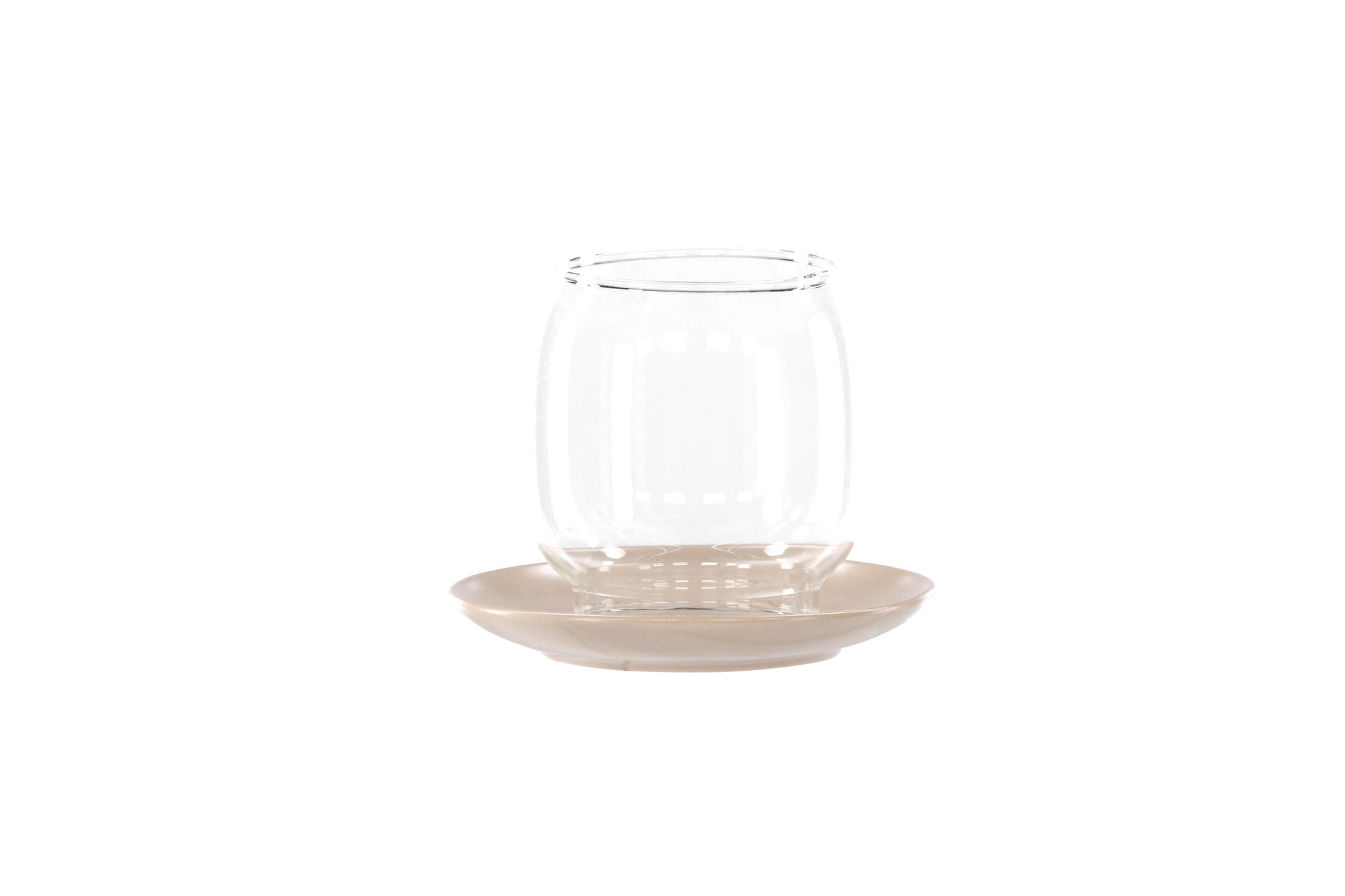 Venture Home Archy Lantern - Beige/Clear Glass - 12*H10cm