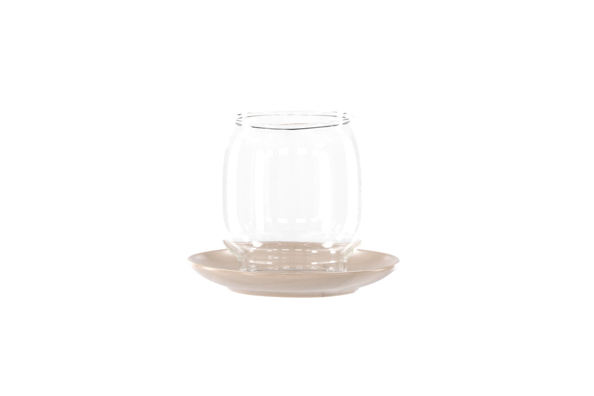 Venture Home Archy Lantern - Beige/Clear Glass - 12*H10cm