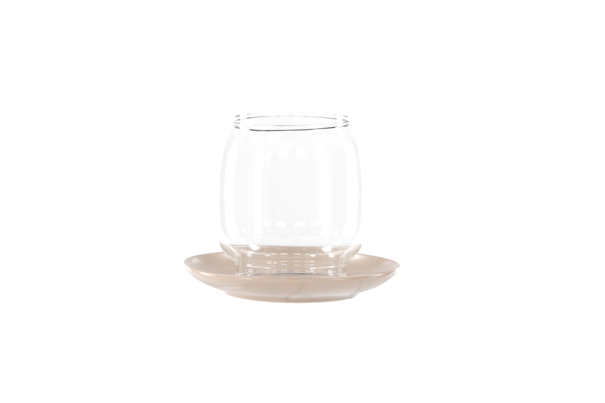 Venture Home Archy Lantern - Beige/Clear Glass - 12*H10cm