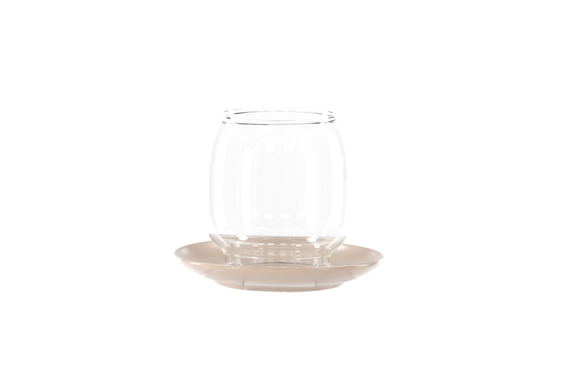 Venture Home Archy Lantern - Beige/Clear Glass - 12*H10cm