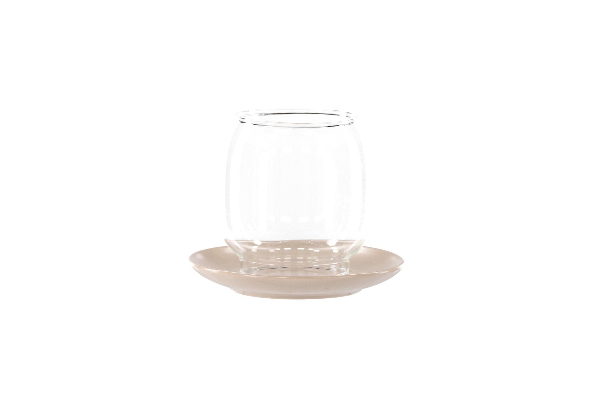 Venture Home Archy Lantern - Beige/Clear Glass - 12*H10cm