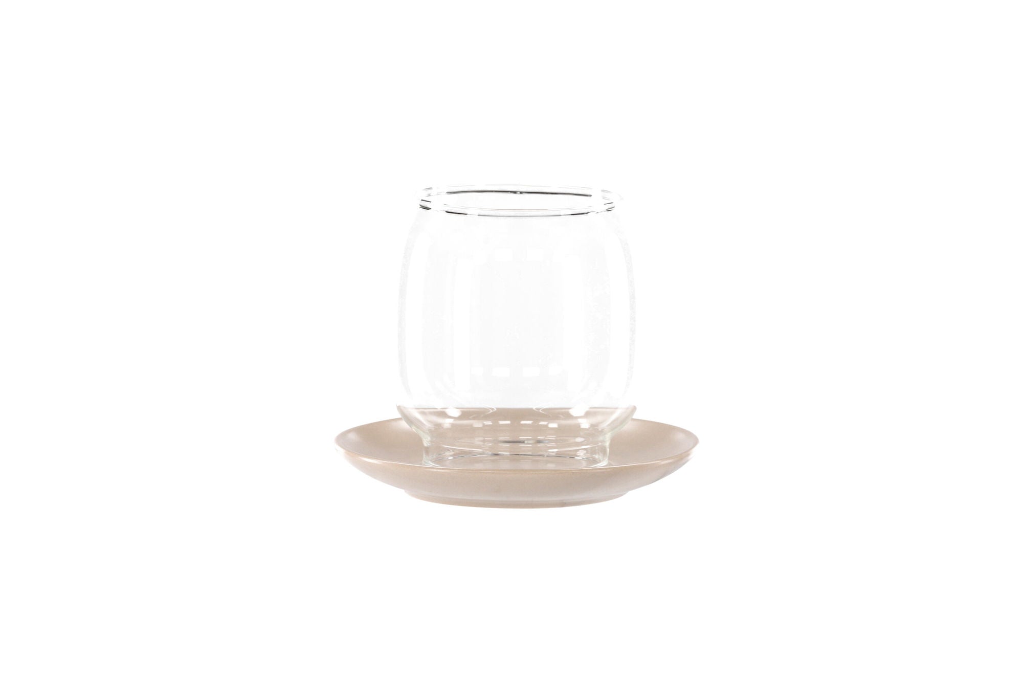 Venture Home Archy Lantern - Beige/Clear Glass - 12*H10cm