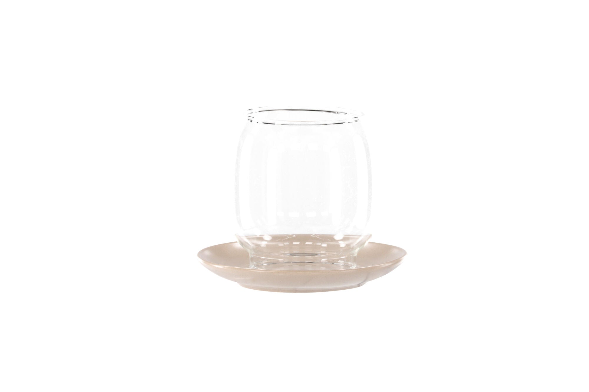 Venture Home Archy Lantern - Beige/Clear Glass - 12*H10cm