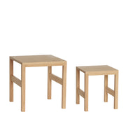 Puzzle sidebord, natur (sæt med 2)