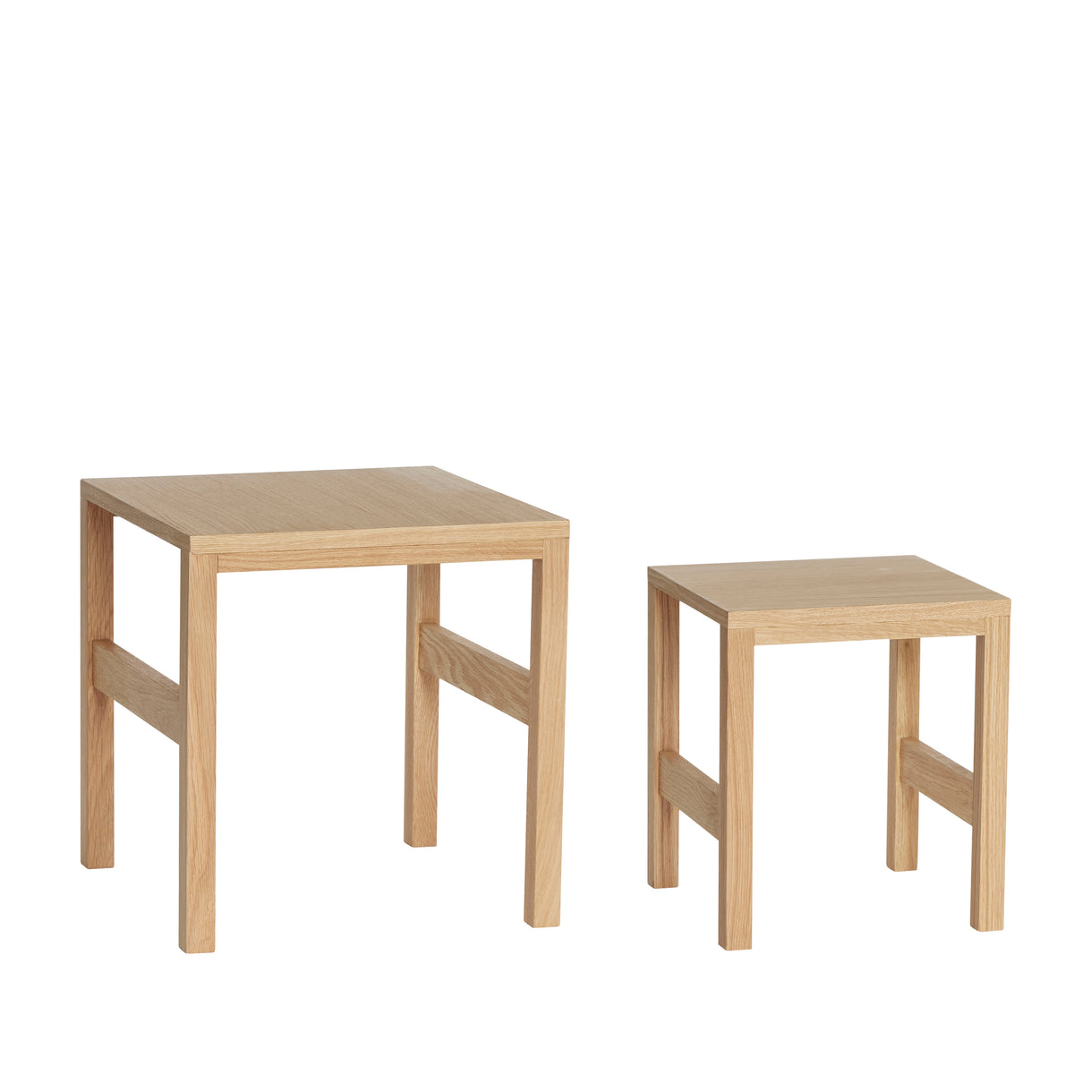Puzzle sidebord, natur (sæt med 2)
