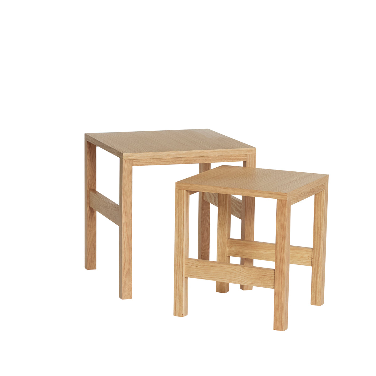 Puzzle sidebord, natur (sæt med 2)