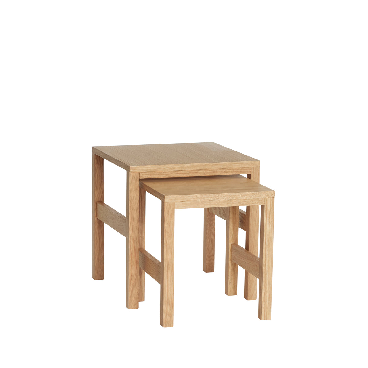 Puzzle sidebord, natur (sæt med 2)
