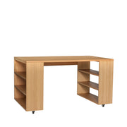 Funktionelt skrivebord i naturlig finish