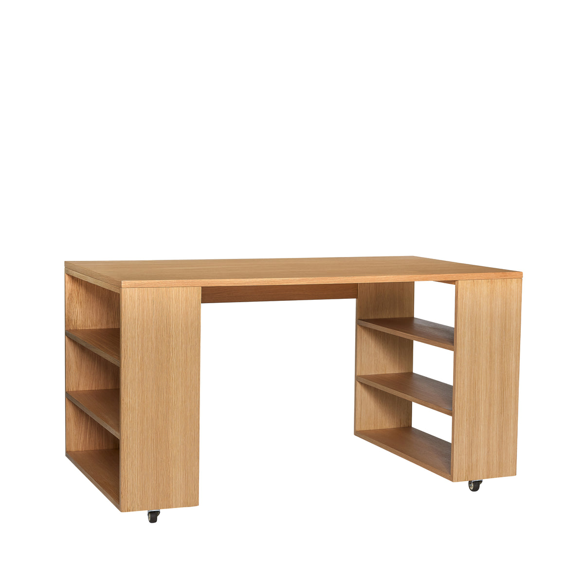 Funktionelt skrivebord i naturlig finish