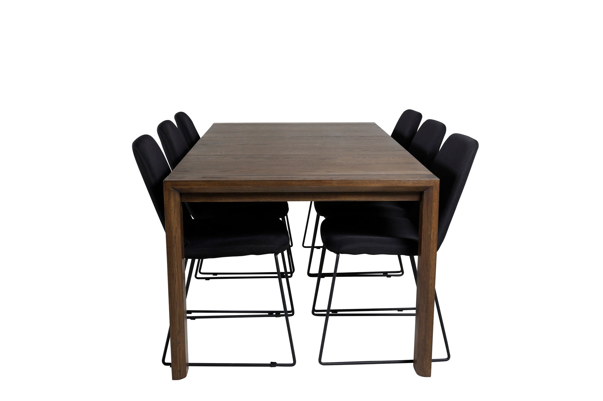 Venture Home Slider Extention bord - Smoked Oak - 170+40+40cm +Muce Spisebordsstol - Black L