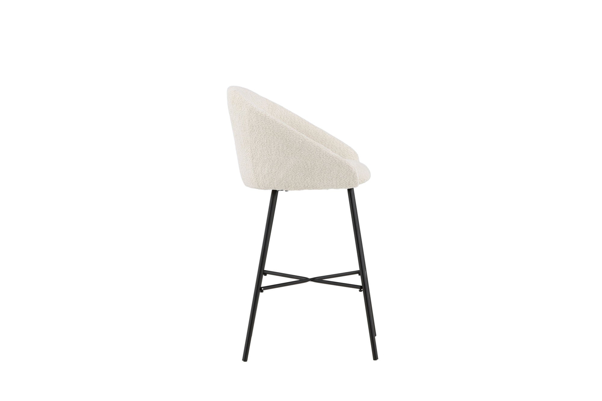 Venture Home Velvet Bar stol 2-pack - Black/White Teddy