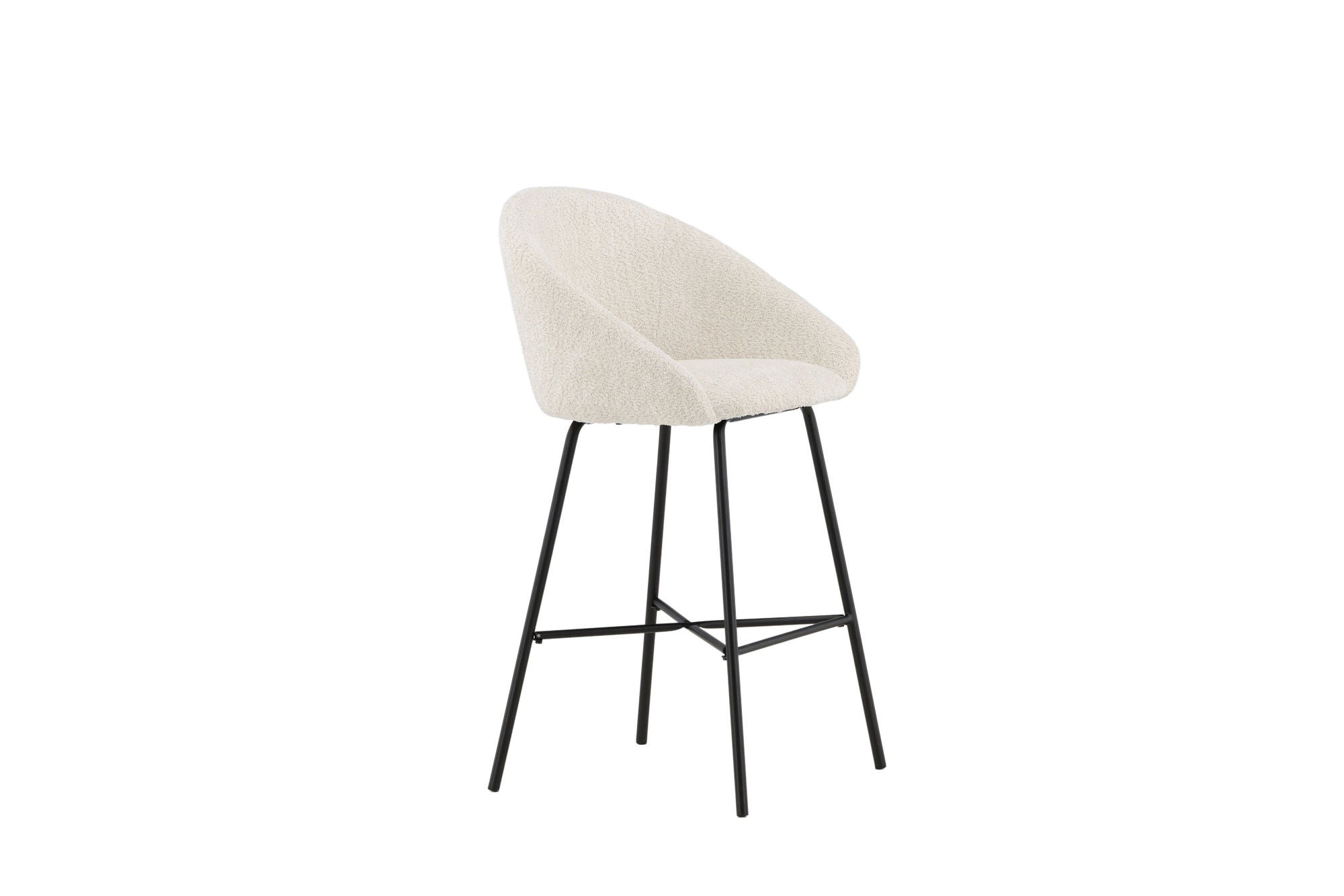 Venture Home Velvet Bar stol 2-pack - Black/White Teddy