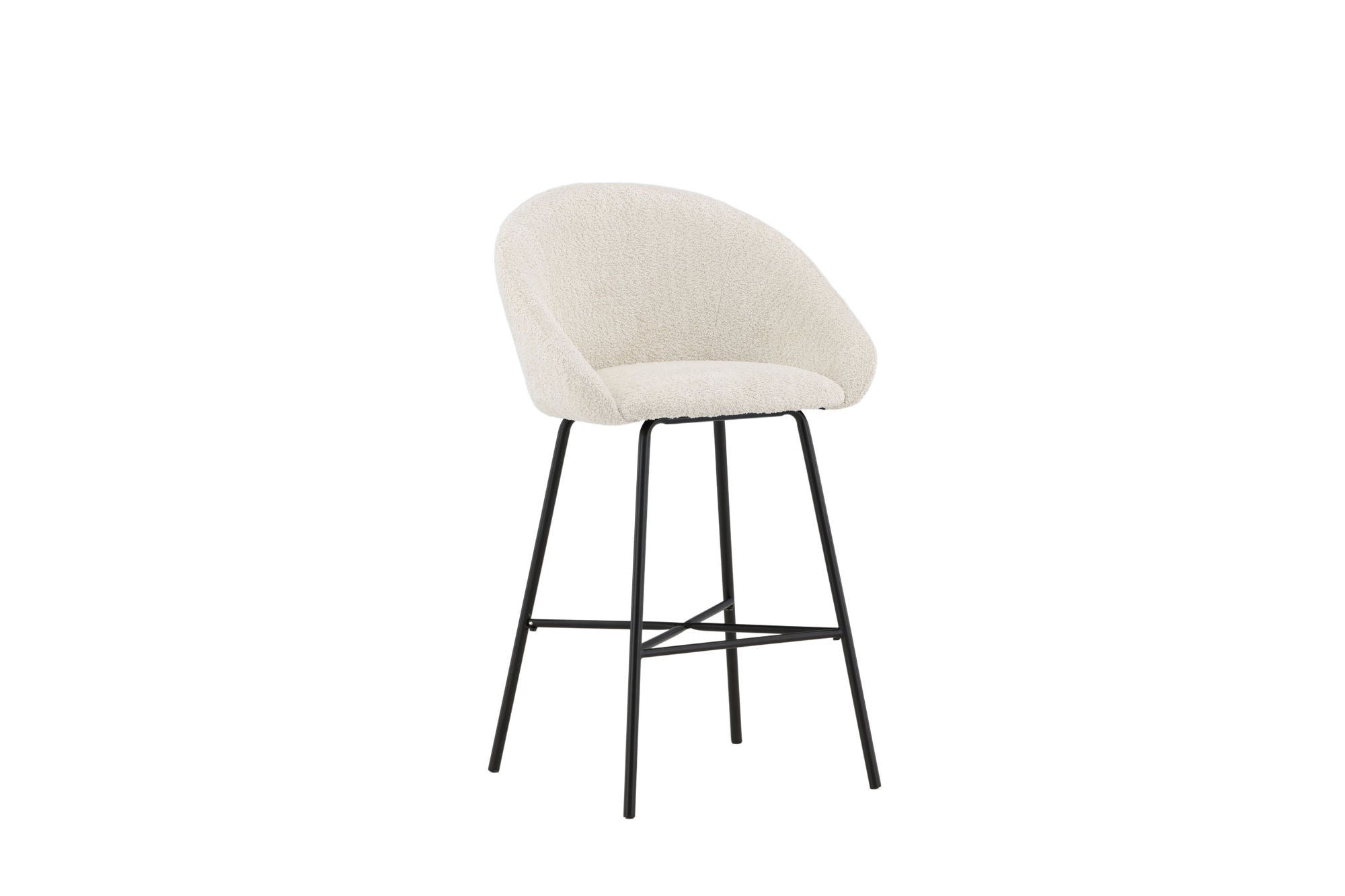 Venture Home Velvet Bar stol 2-pack - Black/White Teddy