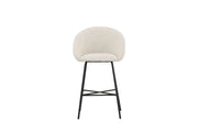 Venture Home Velvet Bar stol 2-pack - Black/White Teddy