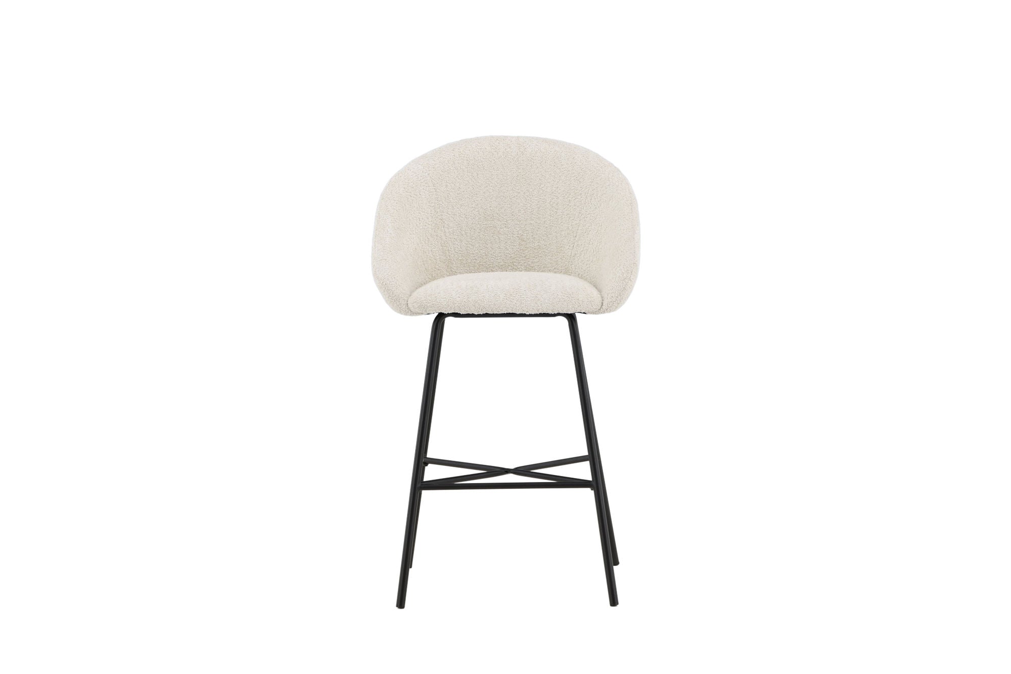 Venture Home Velvet Bar stol 2-pack - Black/White Teddy