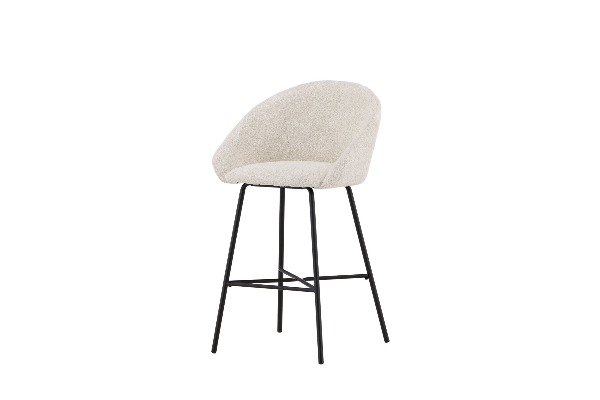 Venture Home Velvet Bar stol 2-pack - Black/White Teddy
