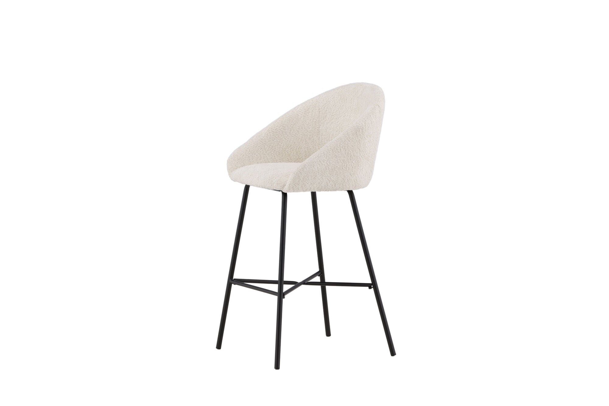 Venture Home Velvet Bar stol 2-pack - Black/White Teddy