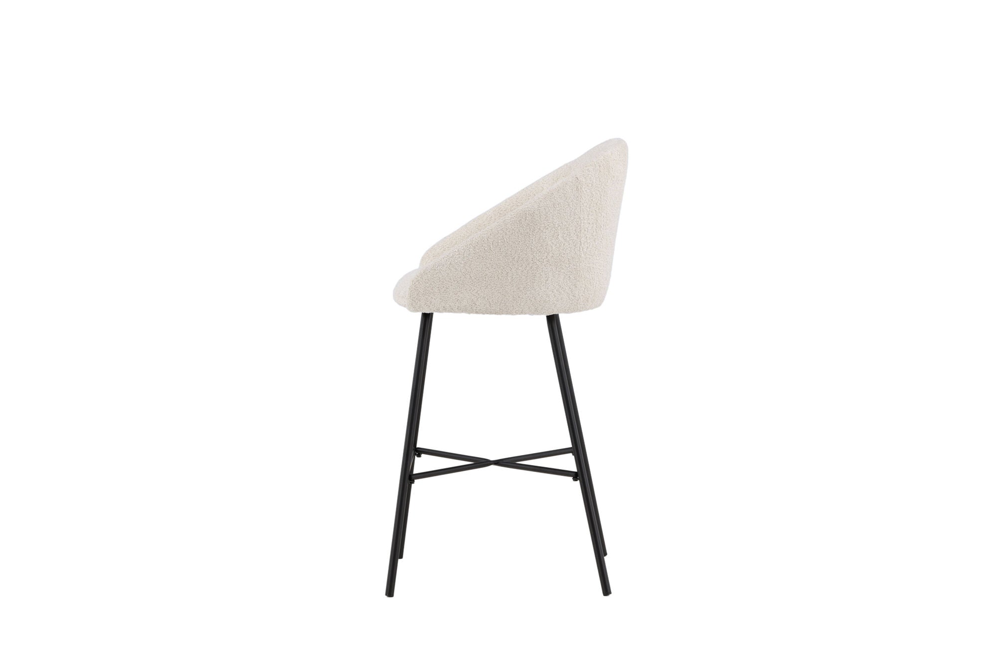 Venture Home Velvet Bar stol 2-pack - Black/White Teddy