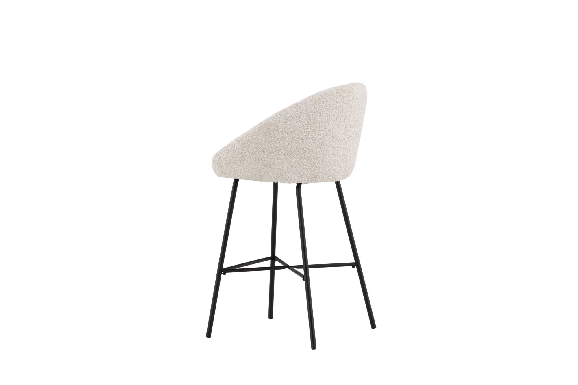 Venture Home Velvet Bar stol 2-pack - Black/White Teddy