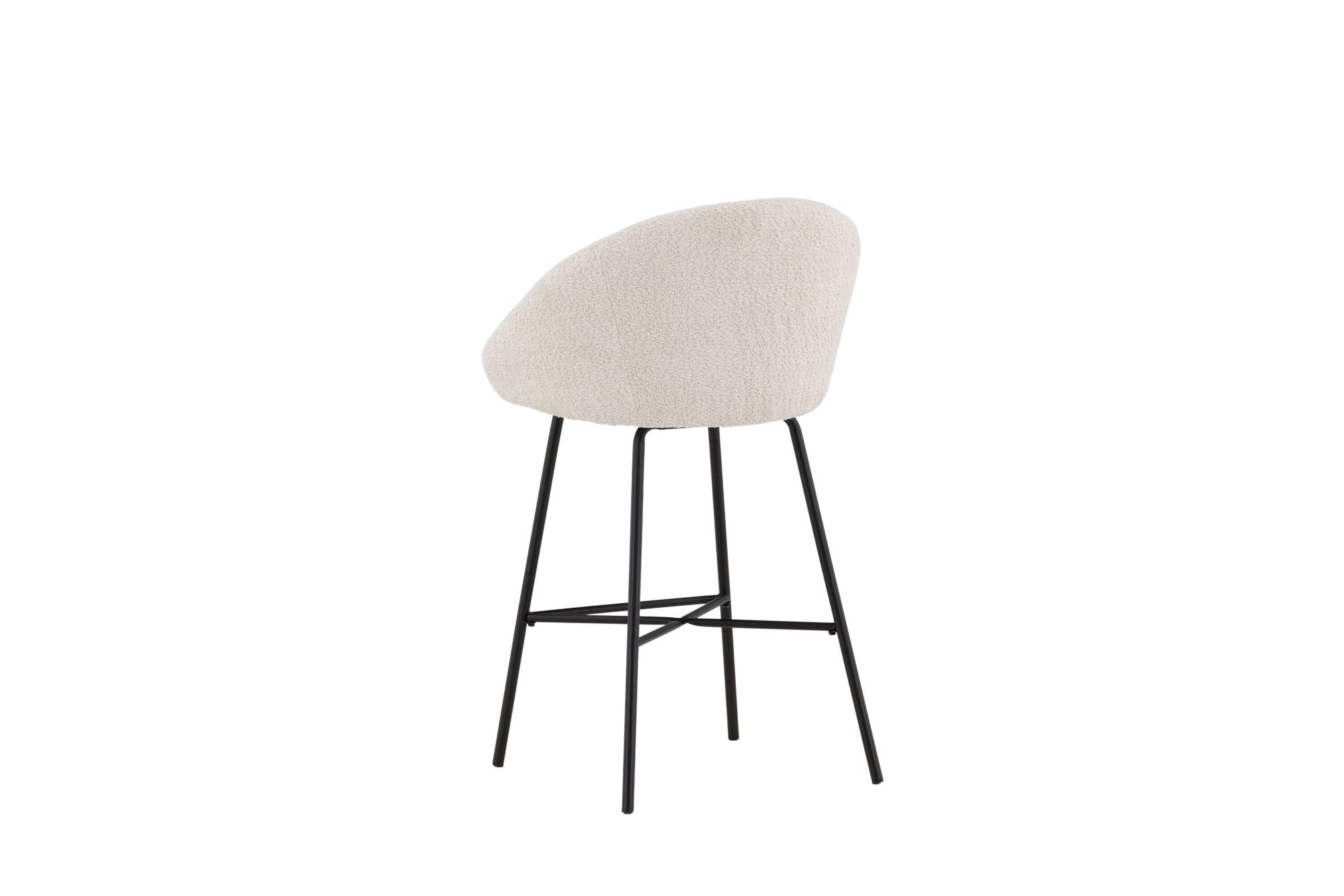 Venture Home Velvet Bar stol 2-pack - Black/White Teddy