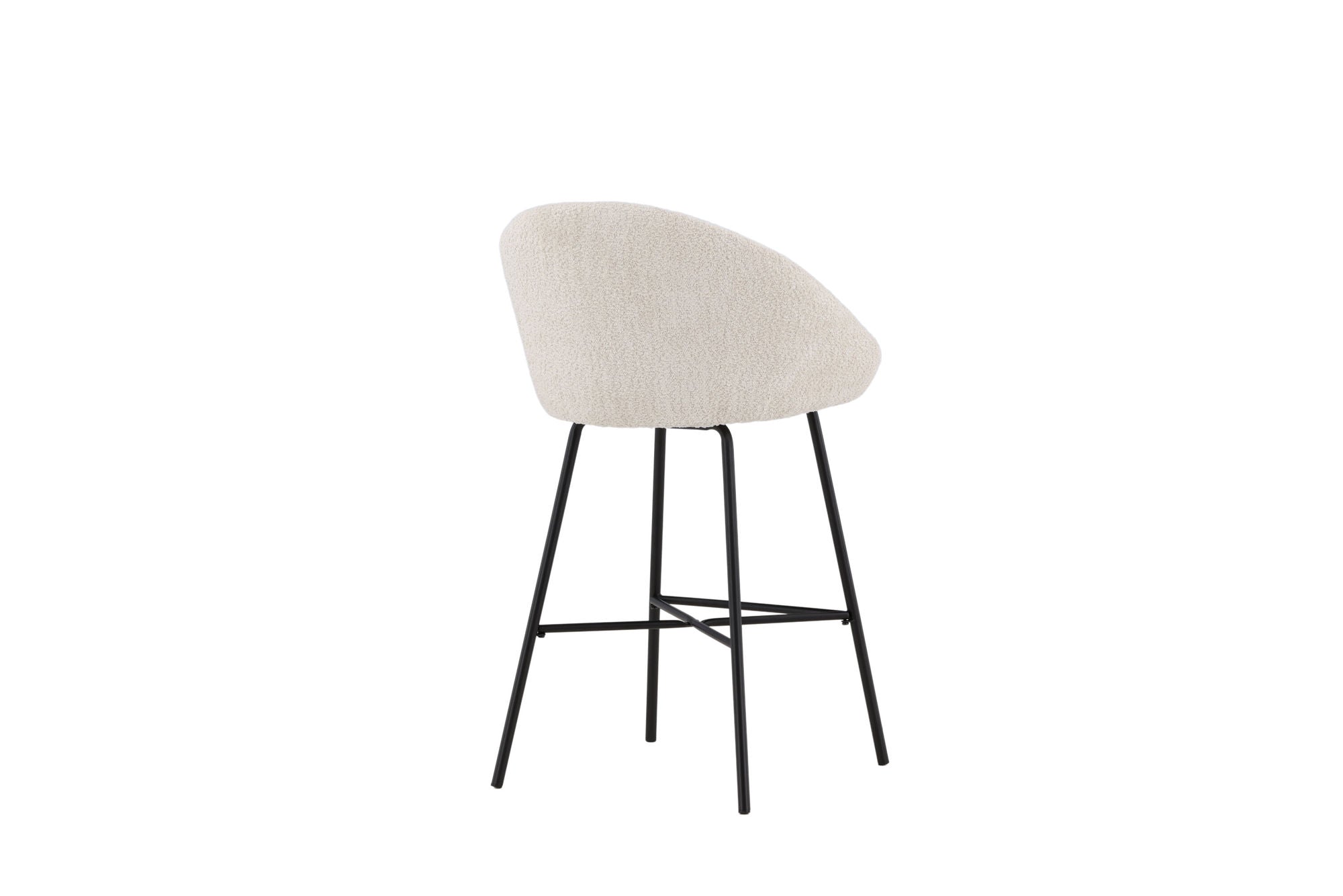 Venture Home Velvet Bar stol 2-pack - Black/White Teddy